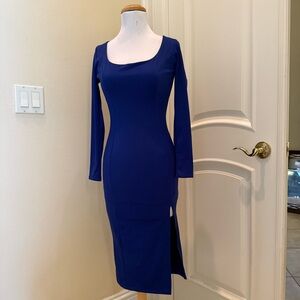 Fashion Nova Royal Blue Long Sleeve Dress